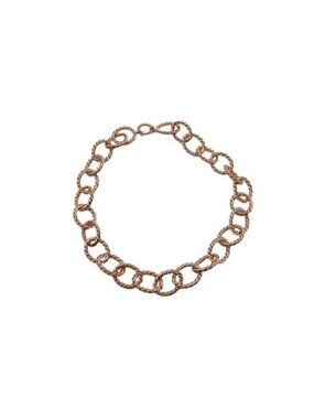 OT Sterling Silver 925 Gold Tone Overlay Chain Necklace Chunky Link Jewelry